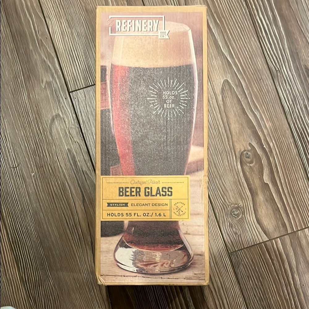 Beer Glass - Stylish Black and Brown Drinkware